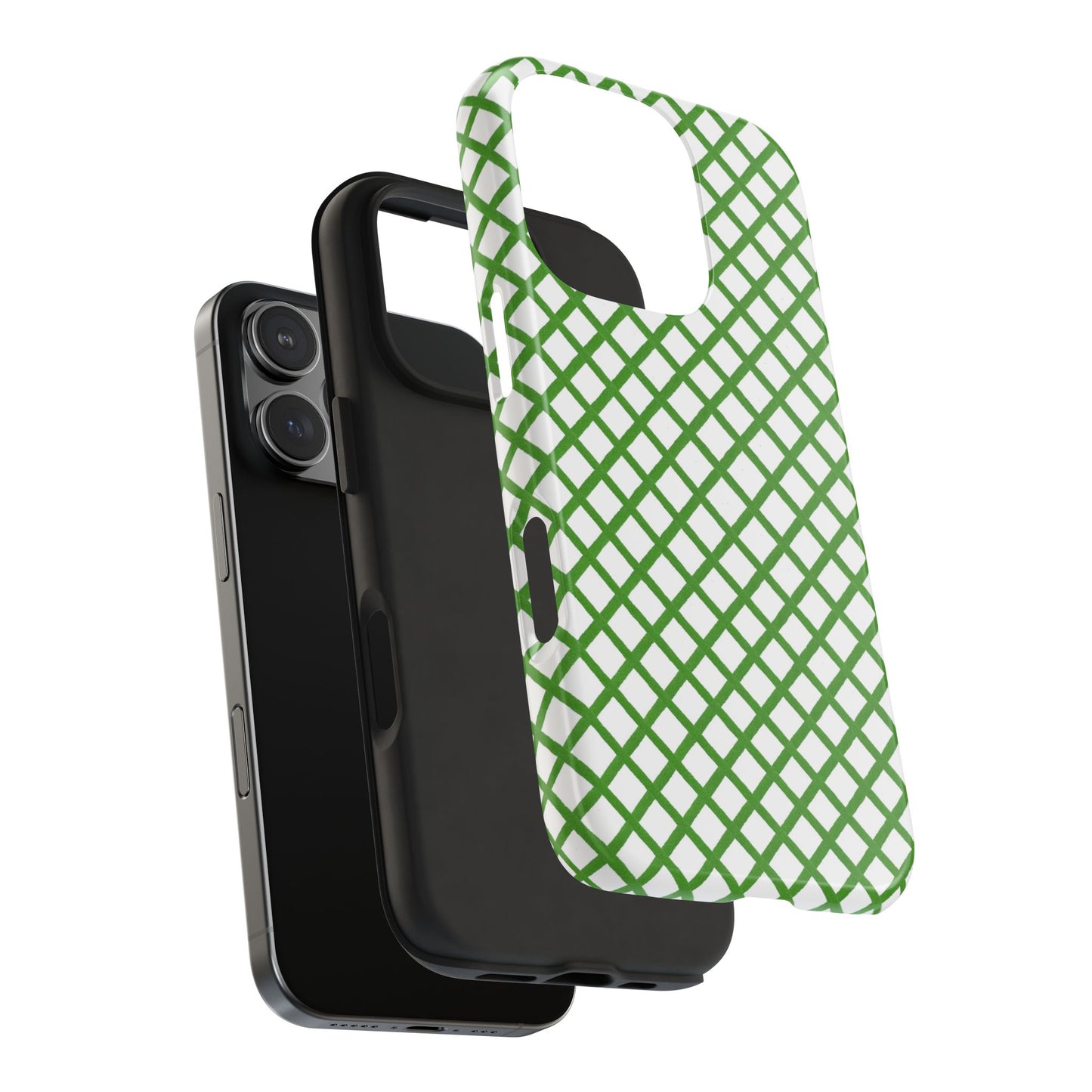 Trellis White / Green Phone Case
