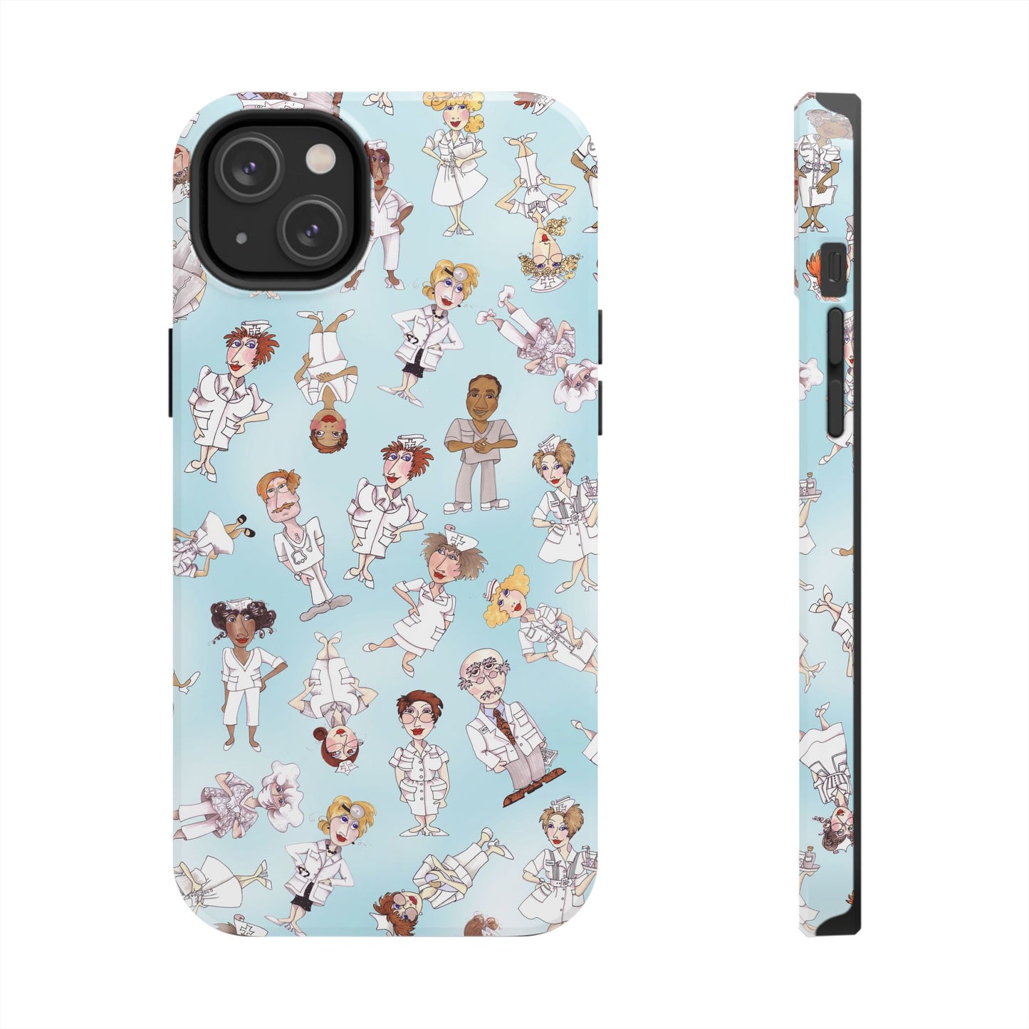 Tossed Nurses Aqua Phone Case