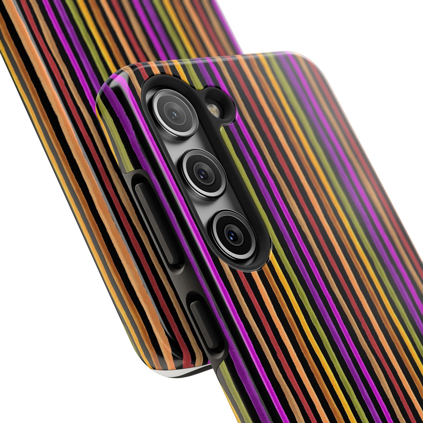 Spice Stripe Black Phone Case