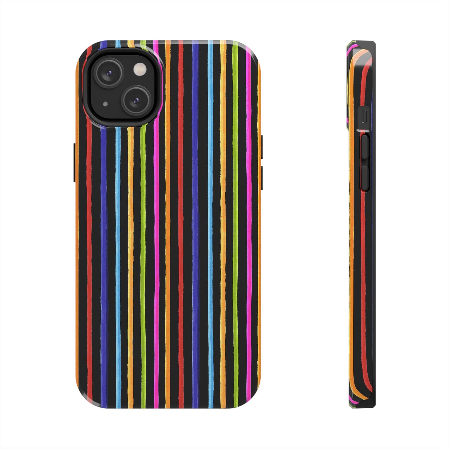Happy Stripe Black Phone Case