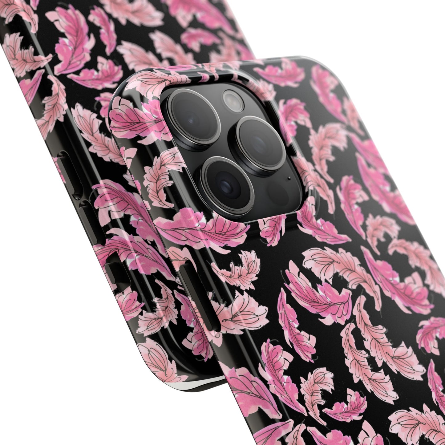 Flam Feathers Black Phone Case