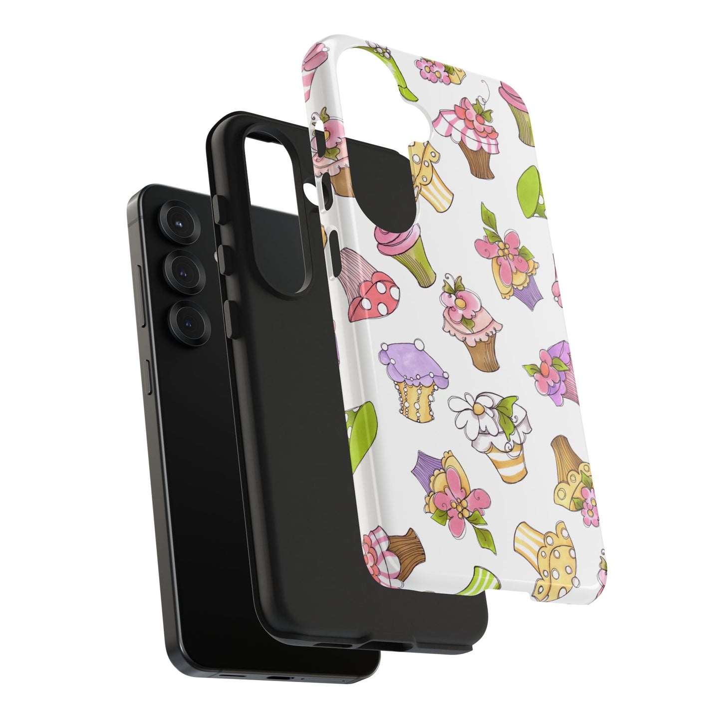 Cupcake Toss White Phone Case
