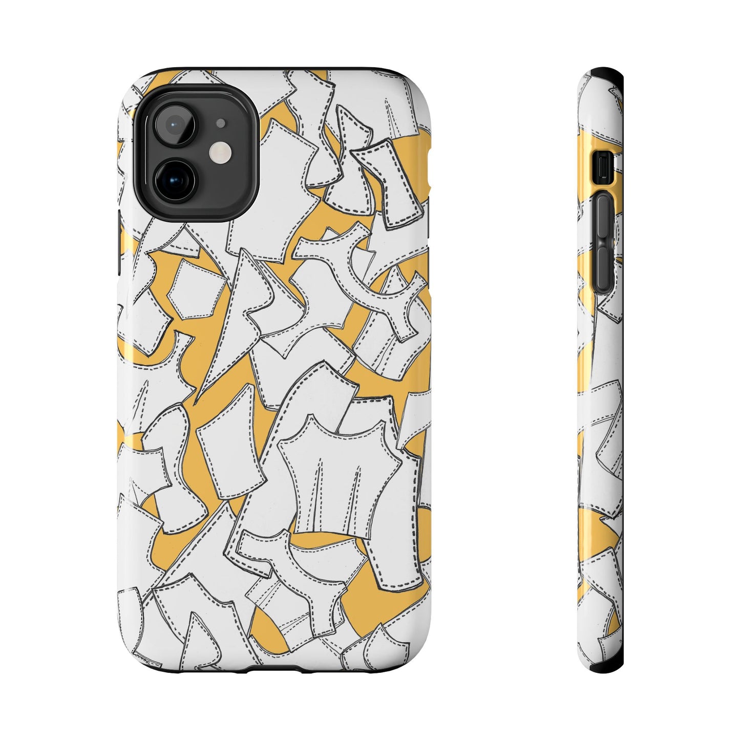Pattern Pieces Yellow Phone Case