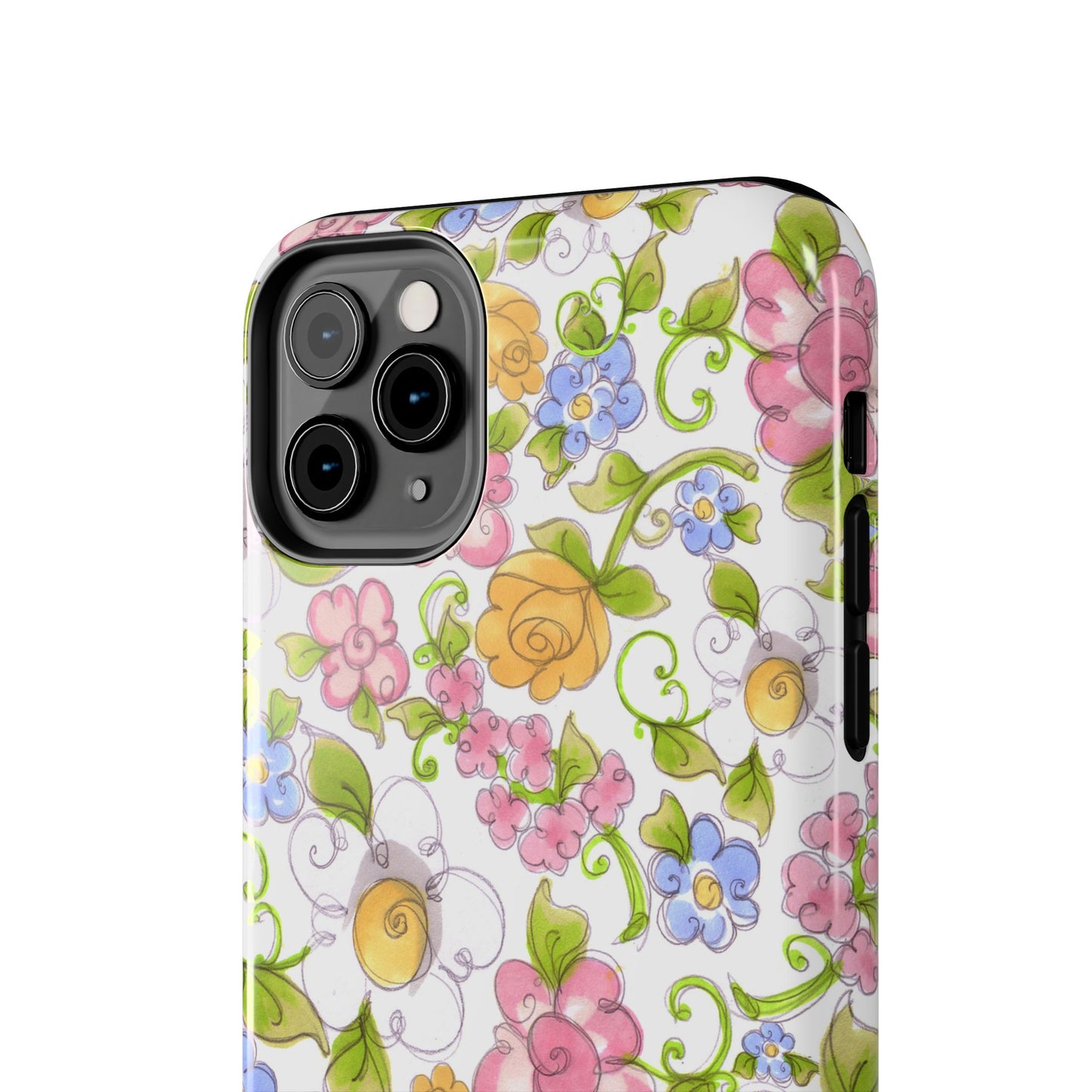 Flower Frolic White Phone Case
