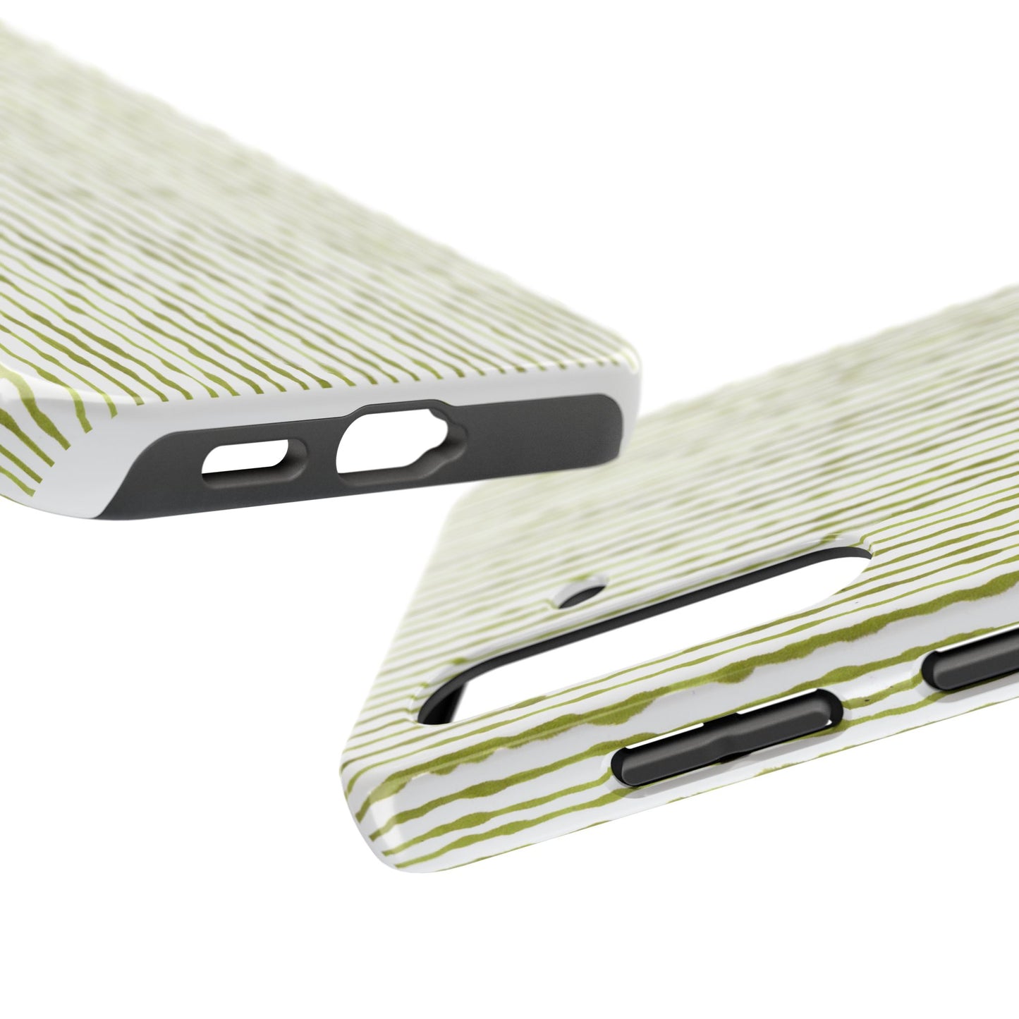Faux Seersucker White / Green Phone Case