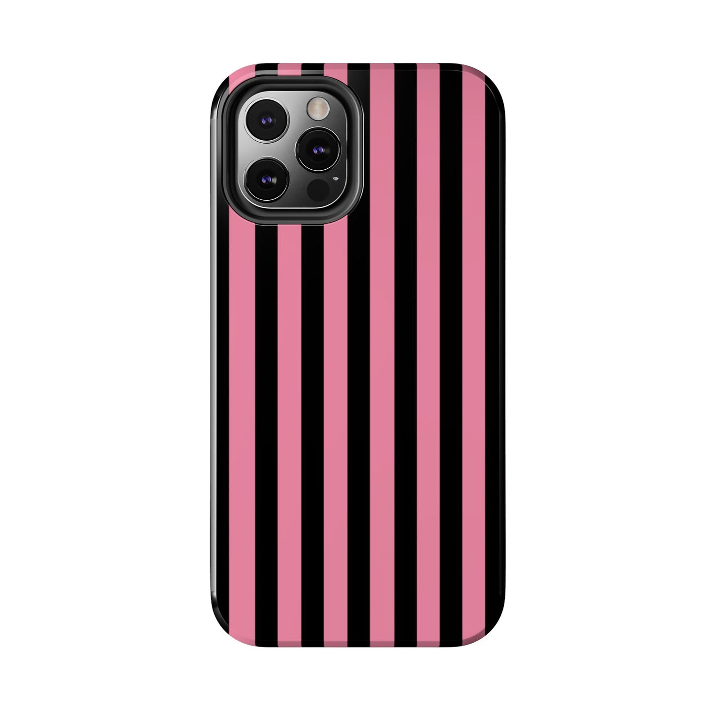 Vertical Stripe Pink / Black Phone Case