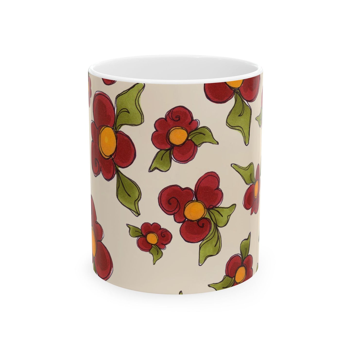 Chili Pepper Daisies Cup