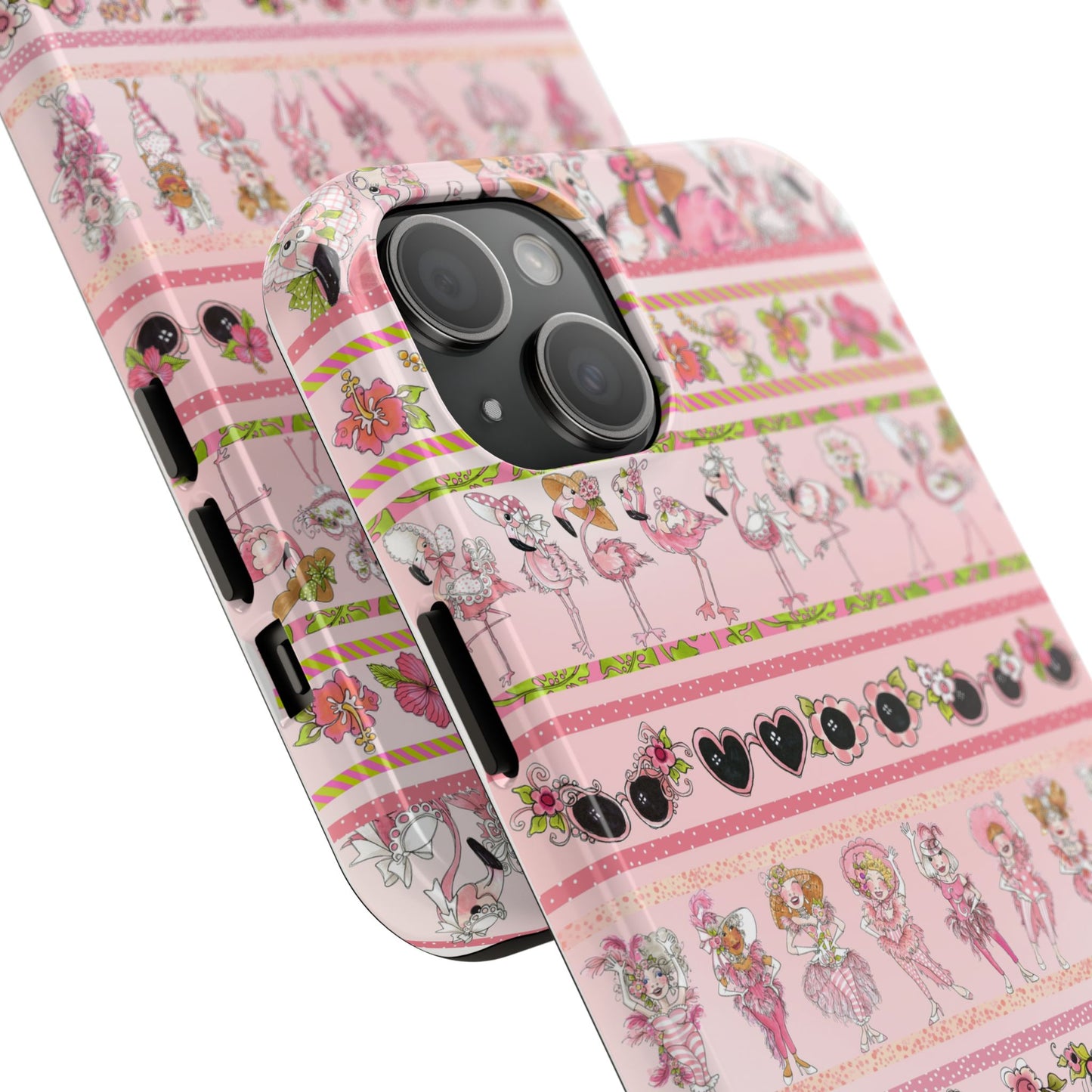 Flam Borders Pink Phone Case