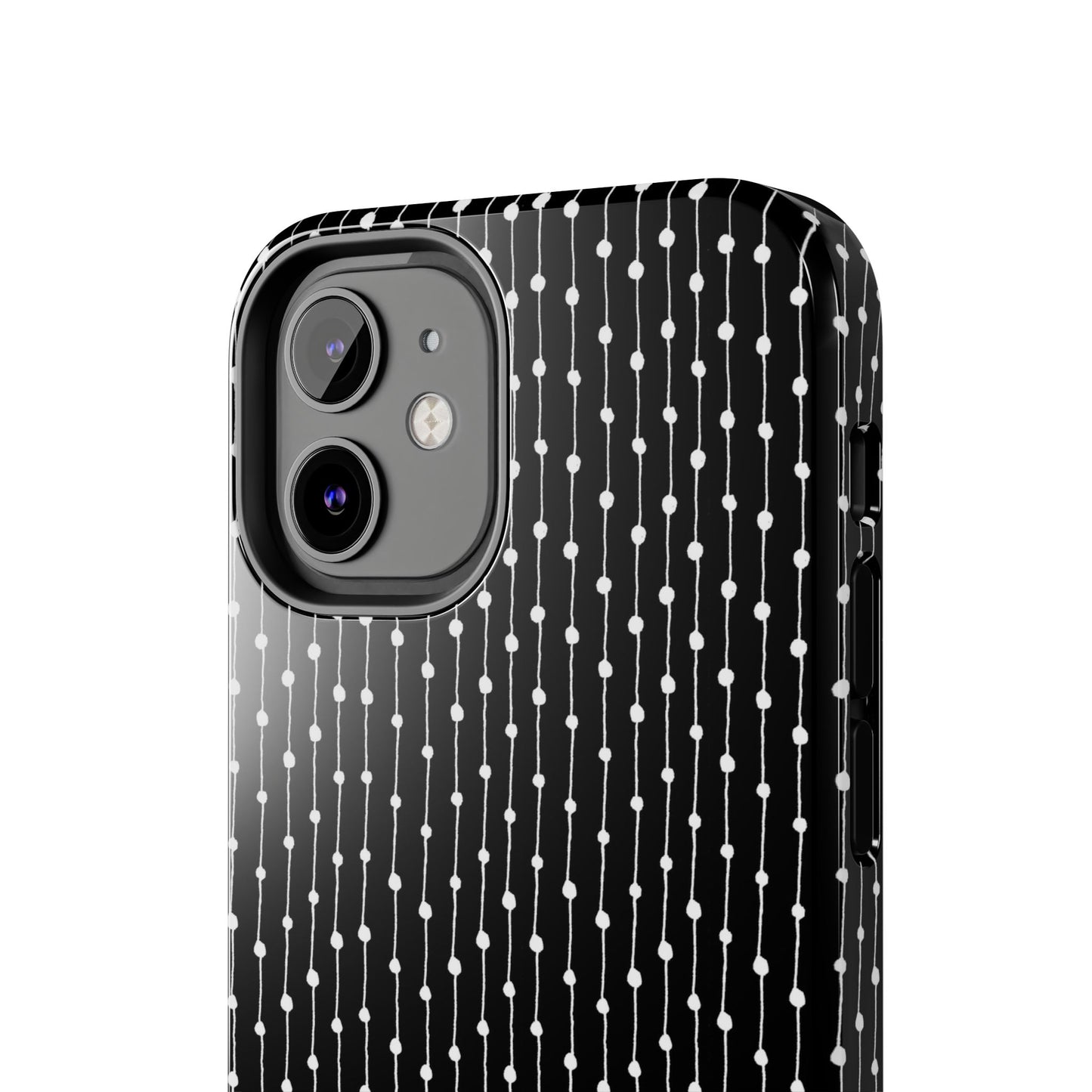 Pin Stripe Black / White Phone Case