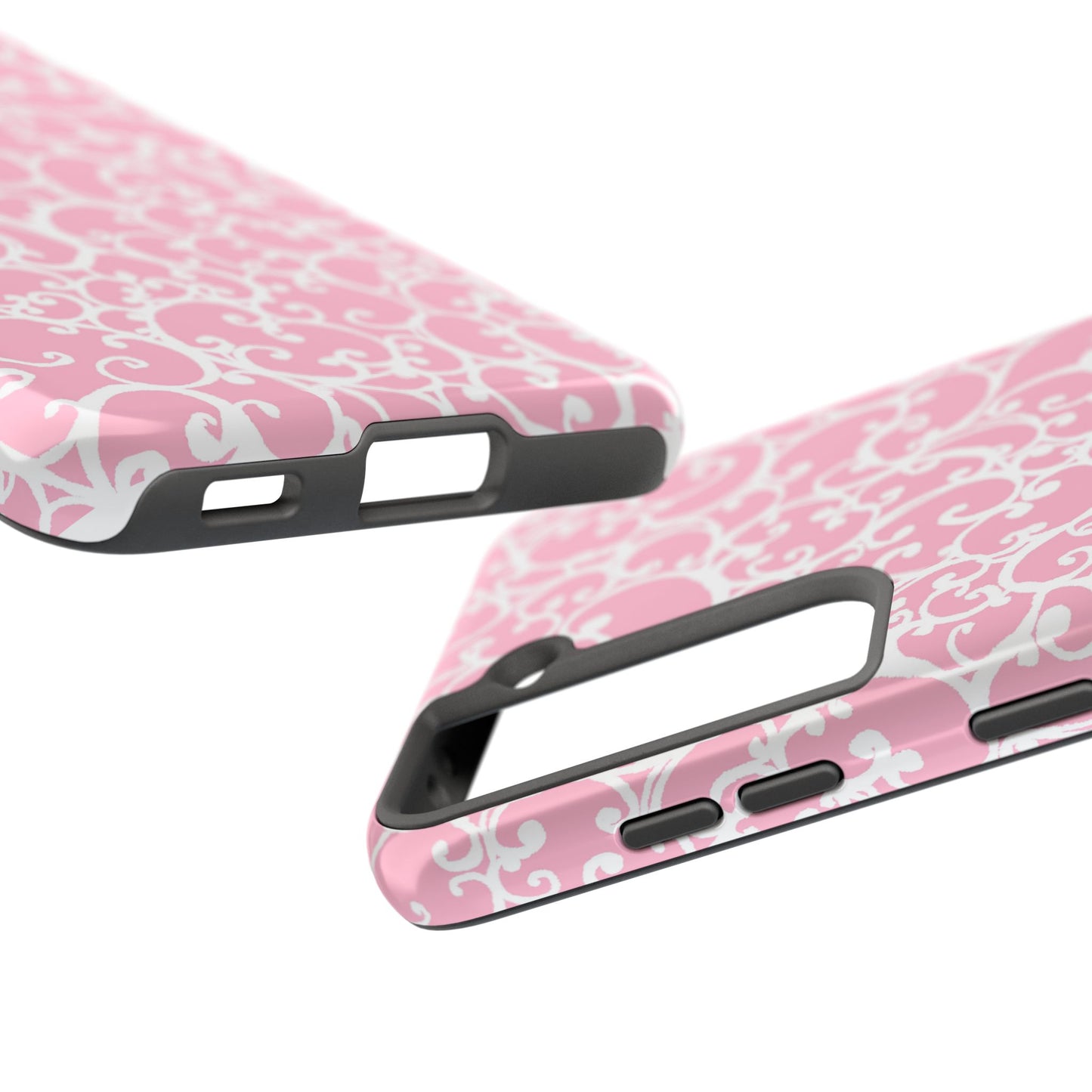 Scrollie Pink / White Phone Case