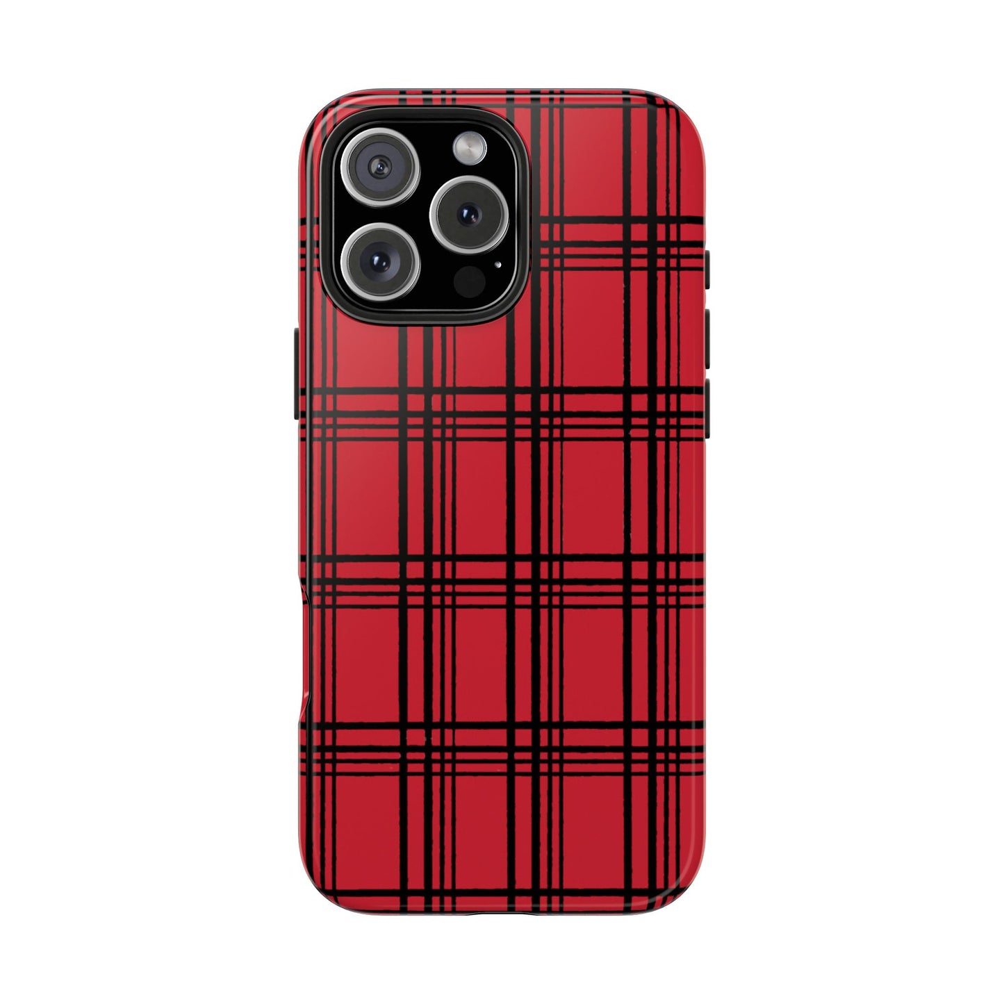 Glad Plaid Red / Black Phone Case