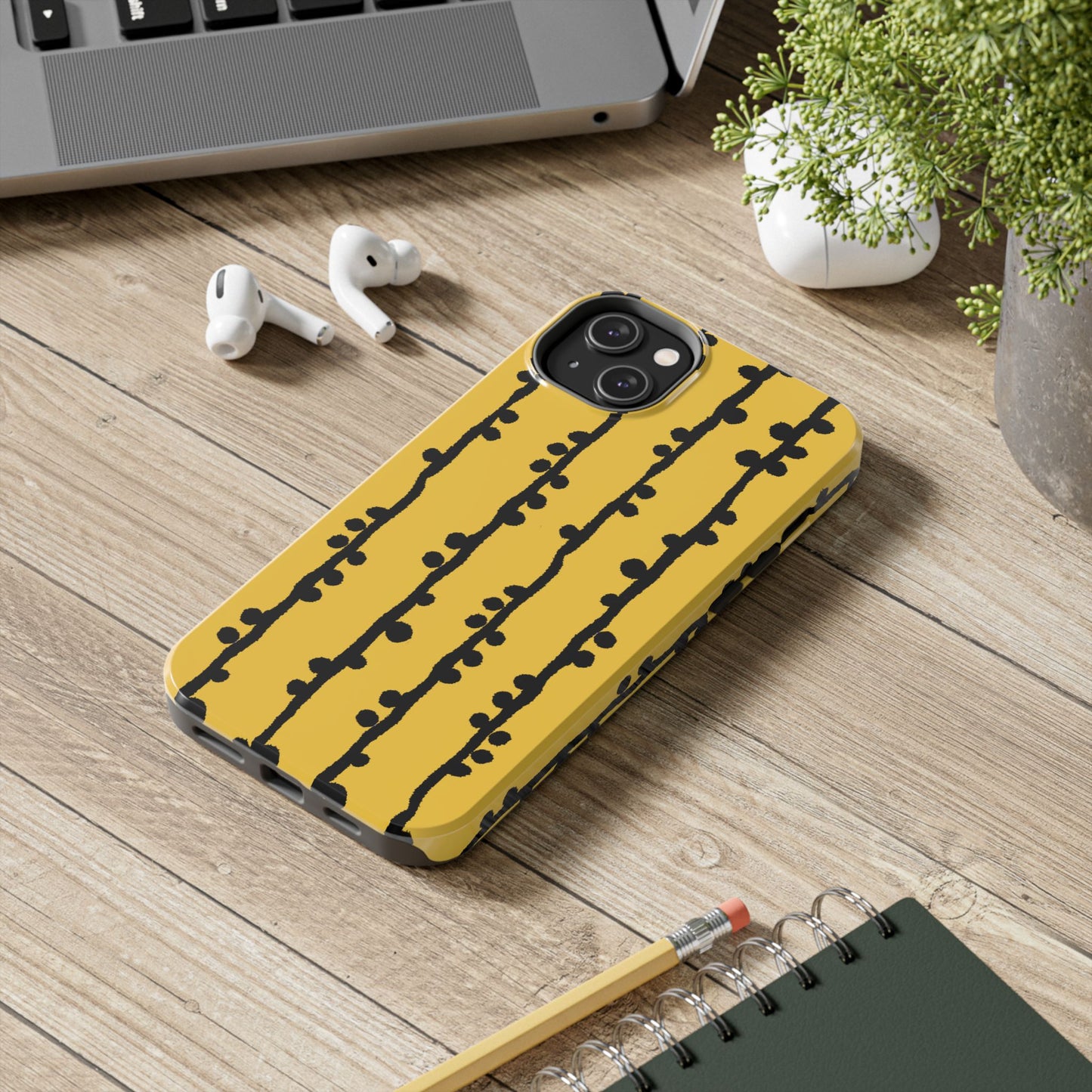 Loopy Stripe Yellow Phone Case
