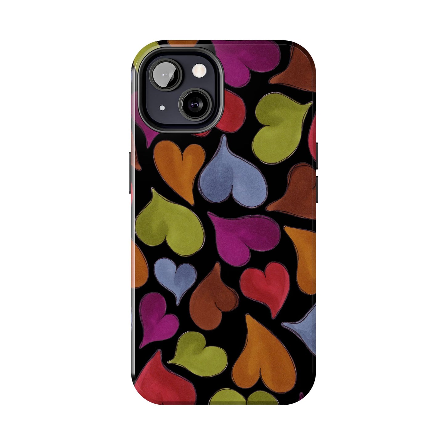 Big Hearted Black Phone Case
