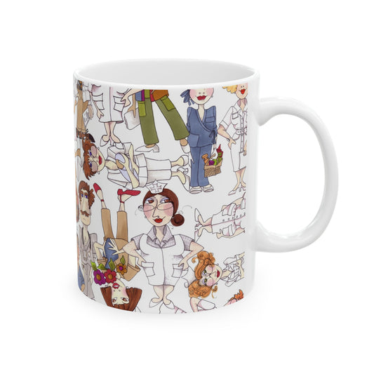 Diverse Nurse White Cup