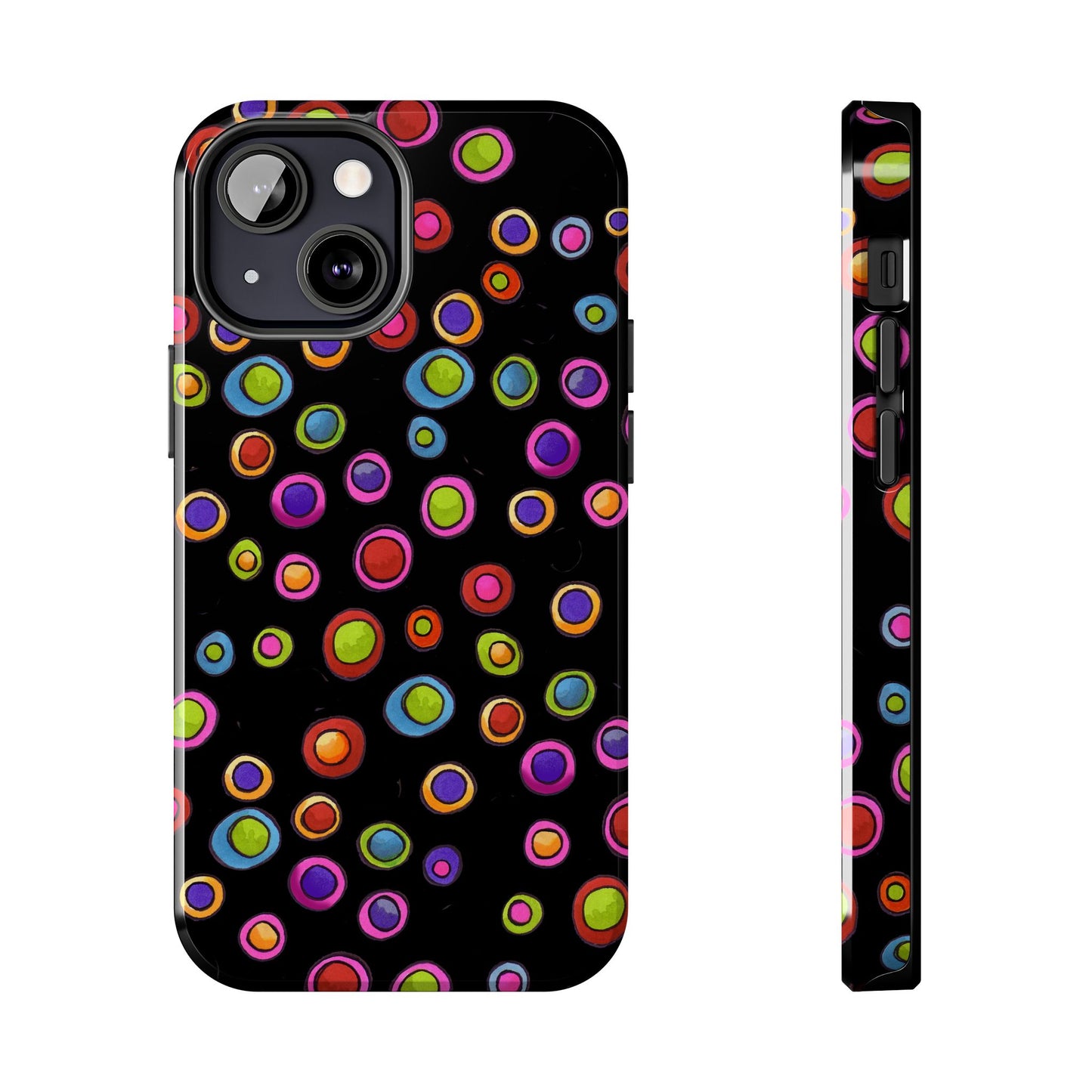 Dopey Dots Black Phone Case