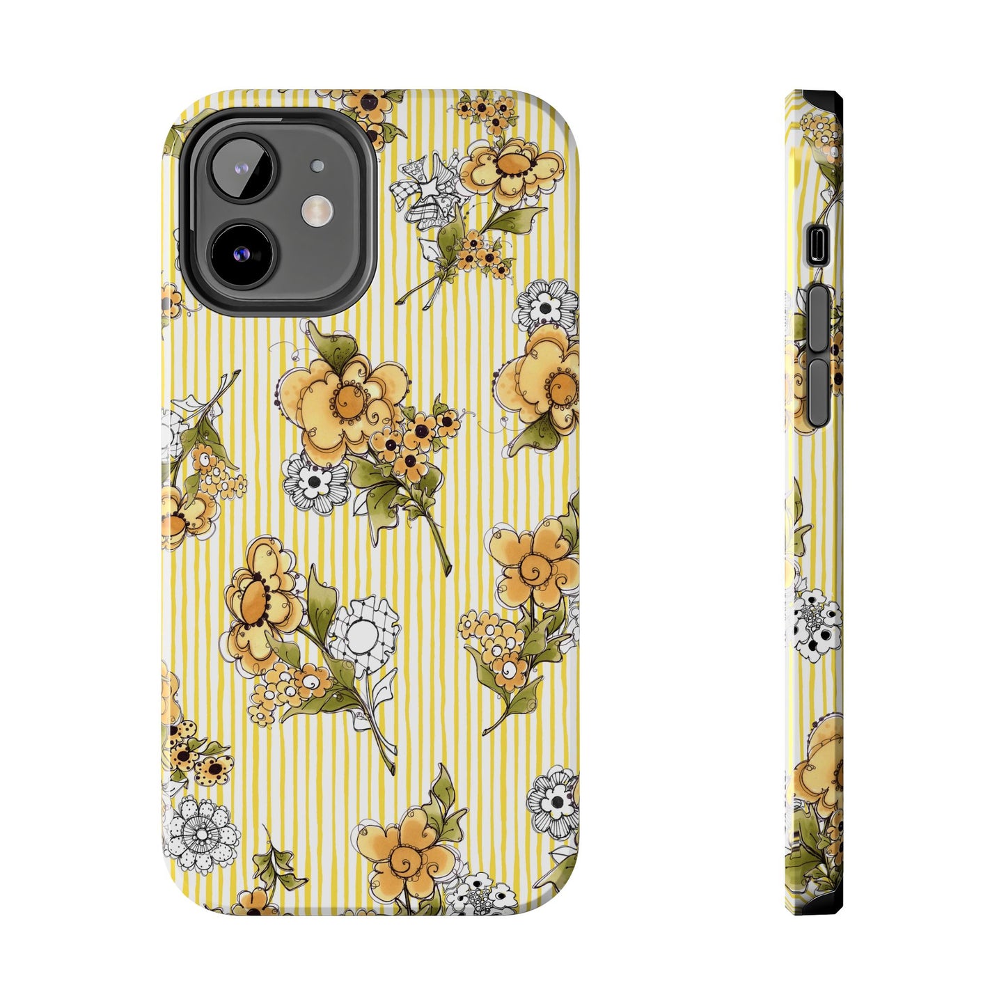 Bee Floral White / Yellow Phone Case