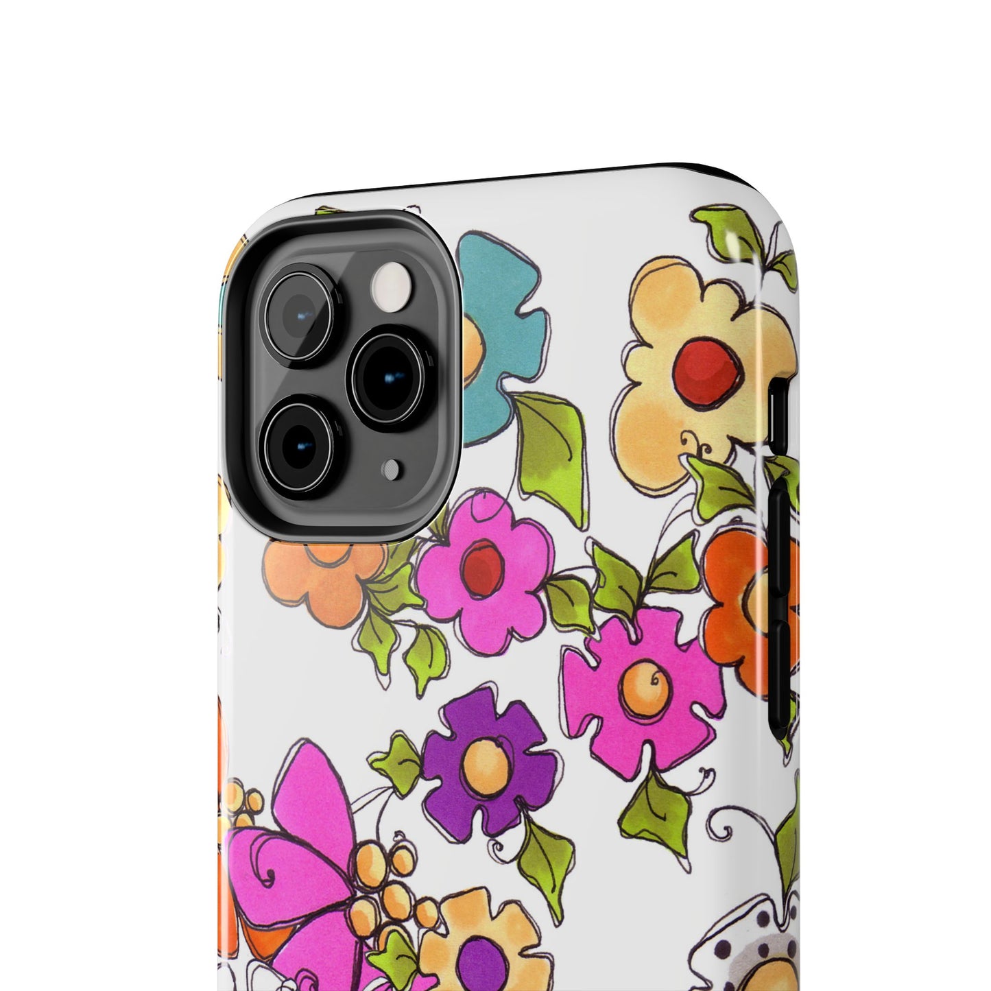 Happy Blooms White Phone Case