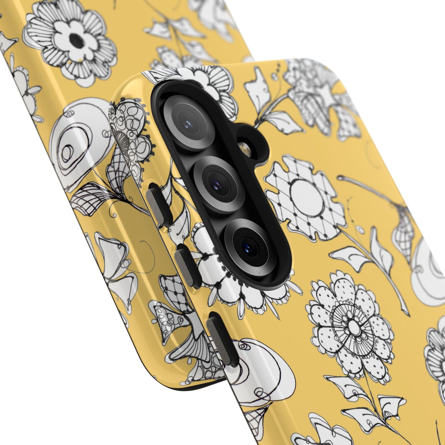 Paper Posies Yellow Phone Case