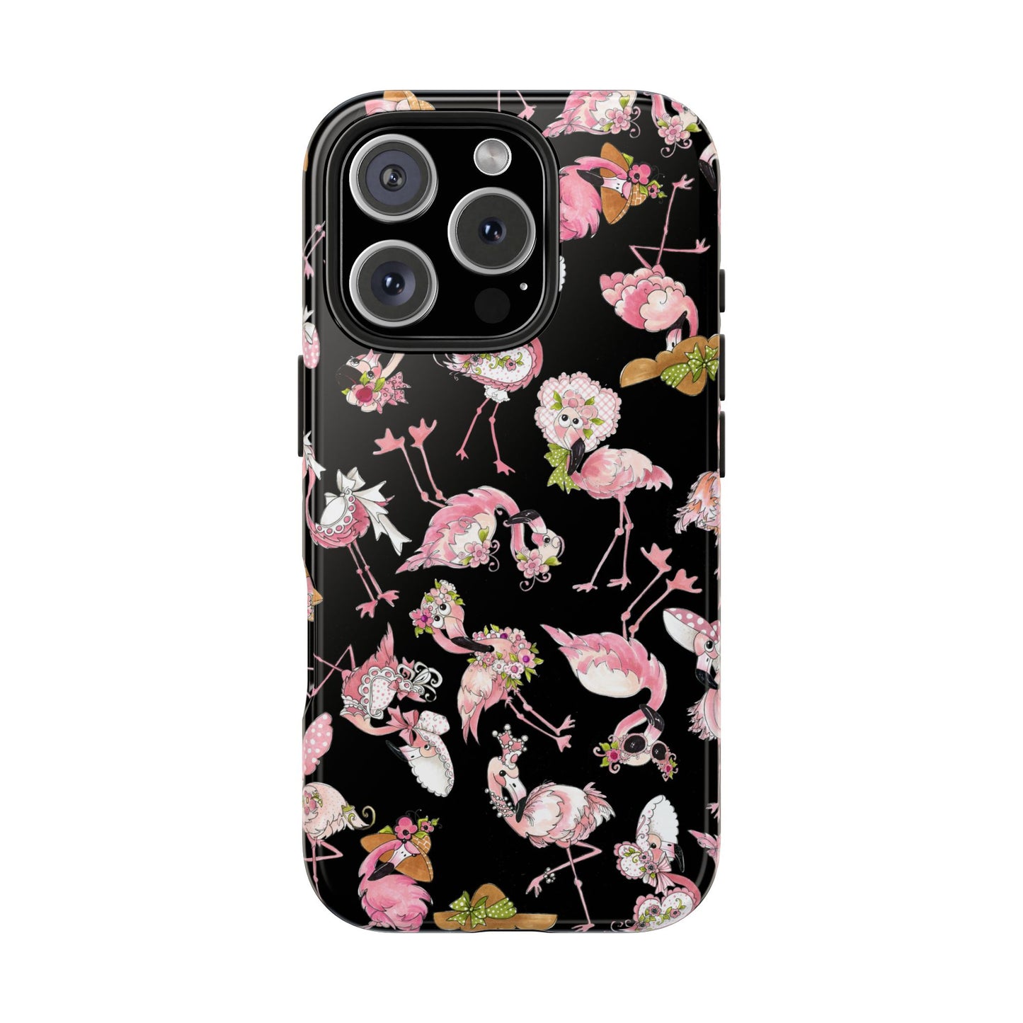 Tossed Flams Black Phone Case