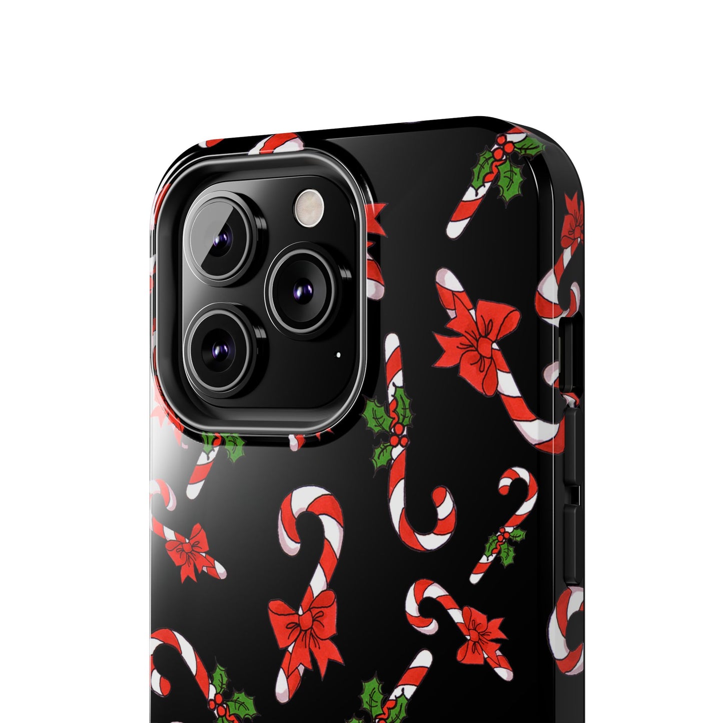 Candy Cane Crowd Black Phone Case