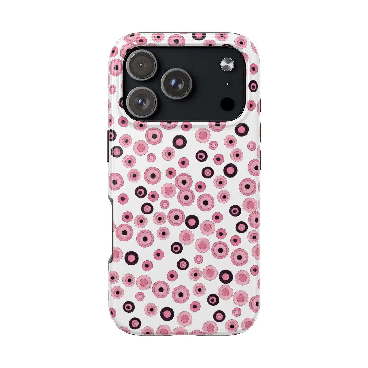 Dots White / Pink Phone Case