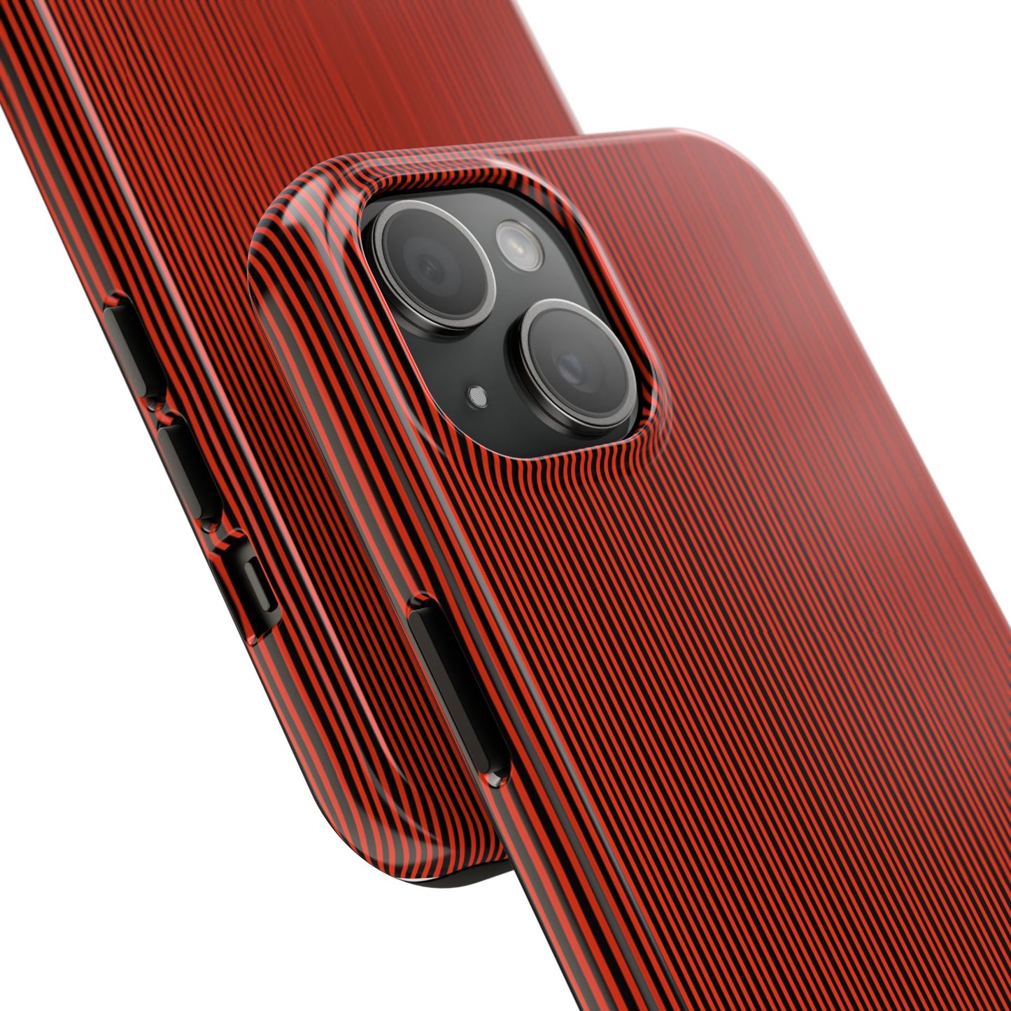 Pin Stripe Red / Black Phone Case