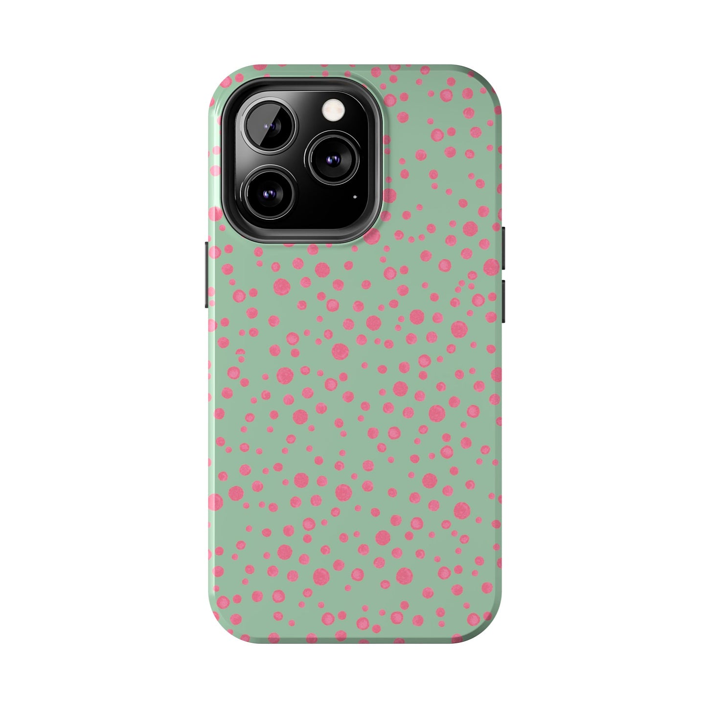 Balloon Dots Sage / Pink Phone Case