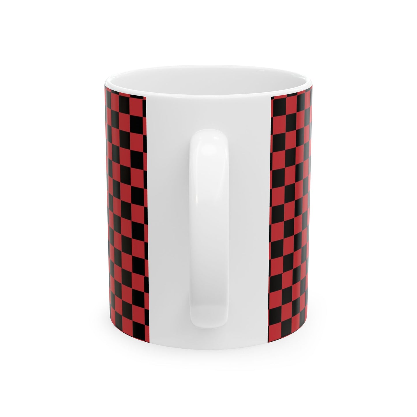 Checkerboard Red / Black Cup