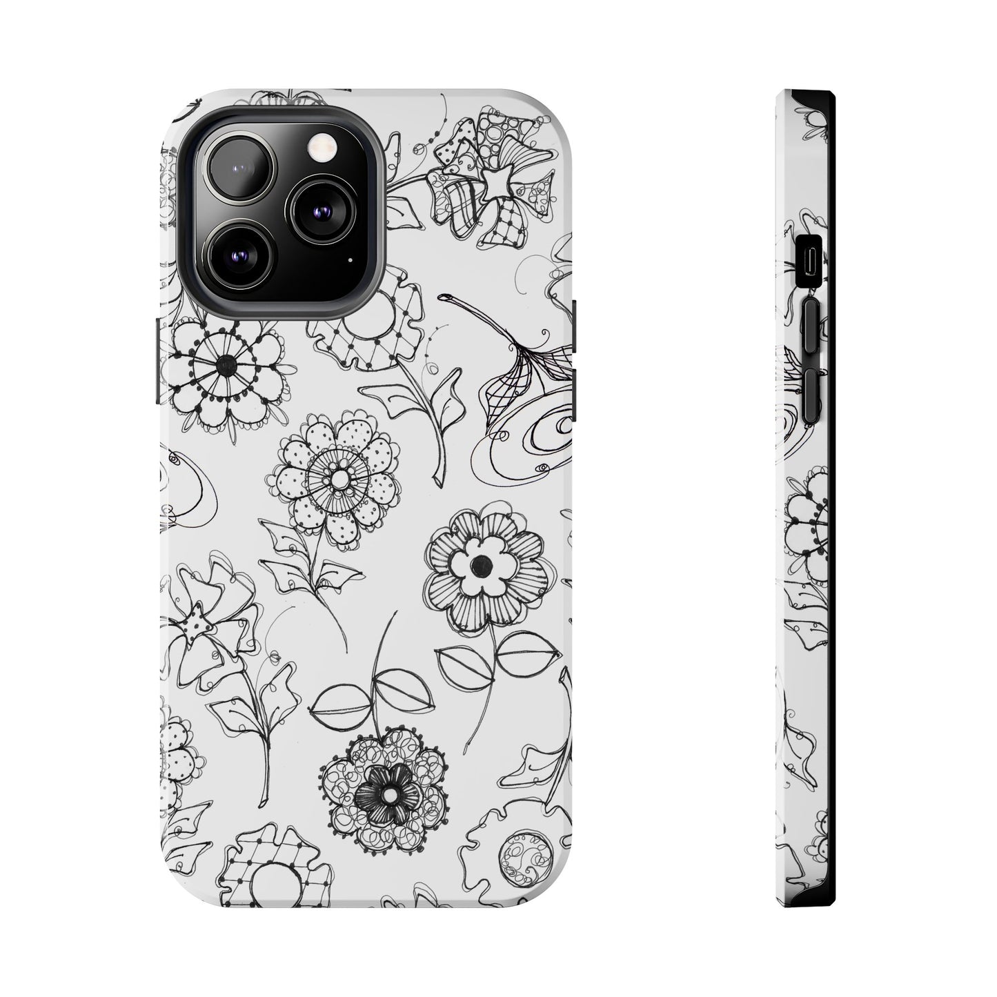 Paper Posies White Phone Case
