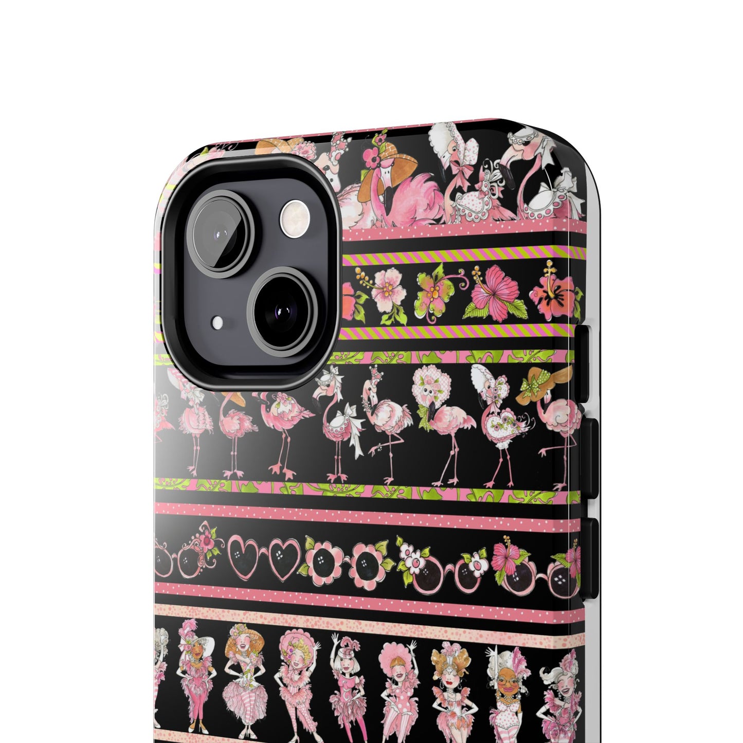 Flam Borders Black Phone Case