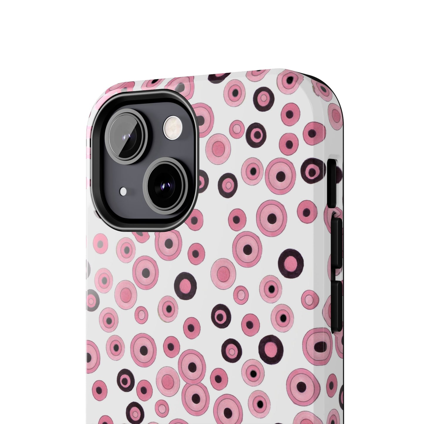 Dots White / Pink Phone Case