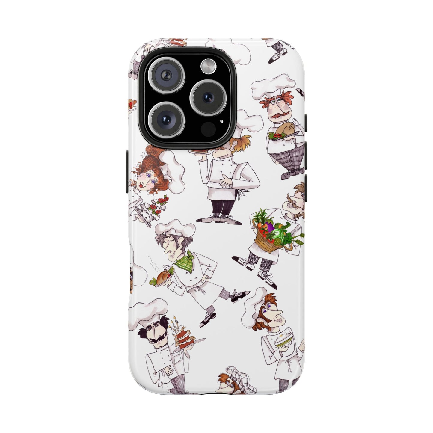 Tossed Chefs White Phone Case