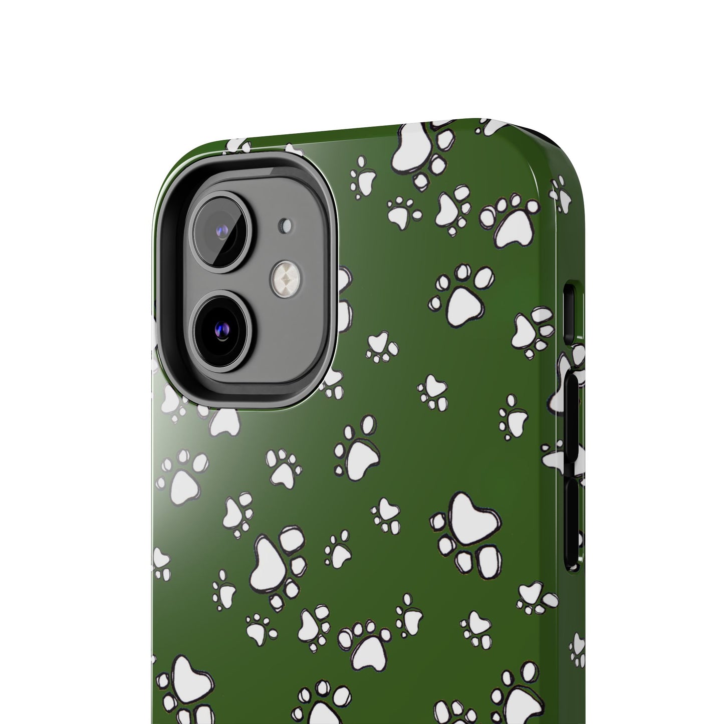 Paw Flakes Green Phone Case