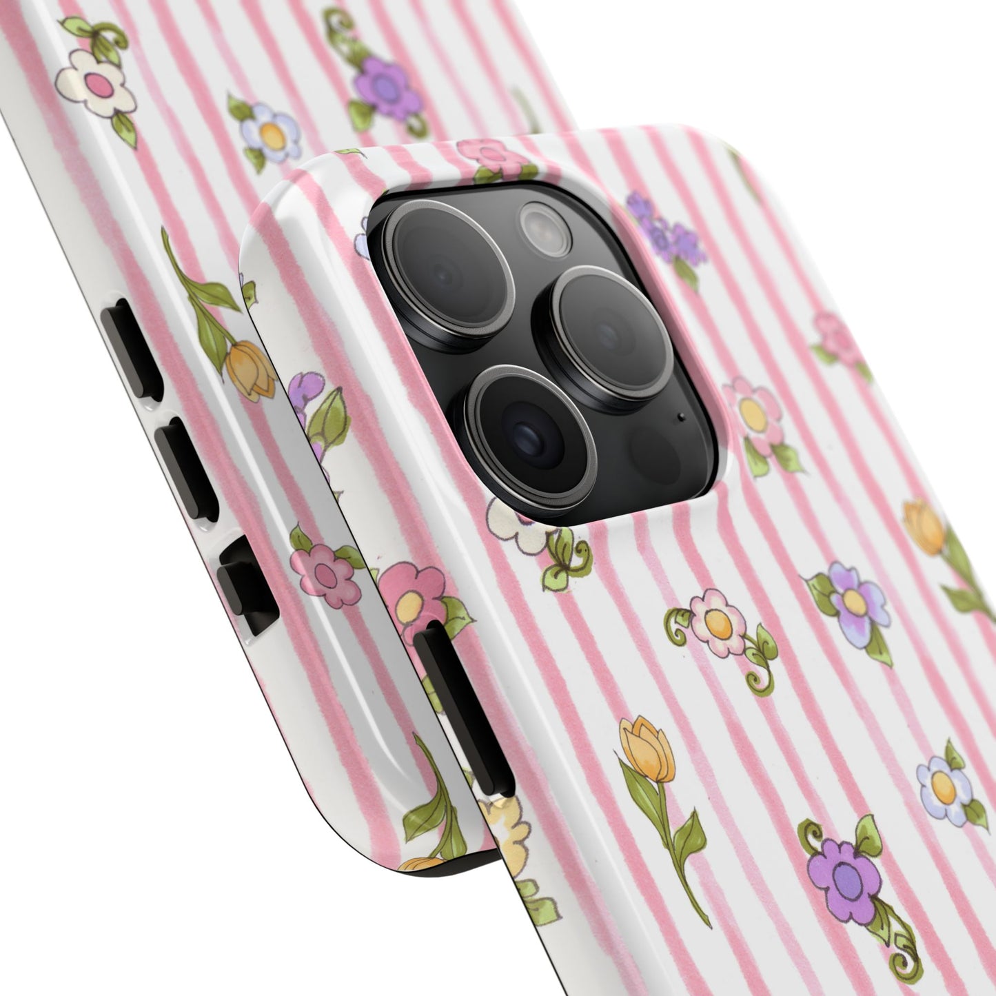 Pretty Posie Stripe Phone Case