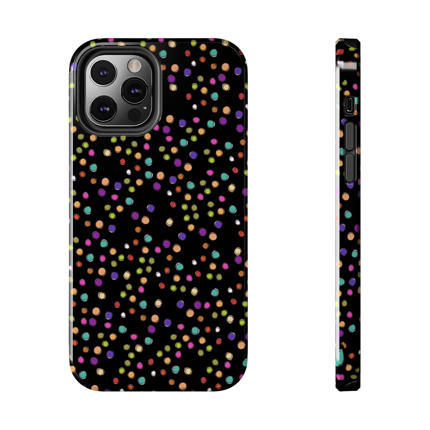 Dog Dots Black Phone Case