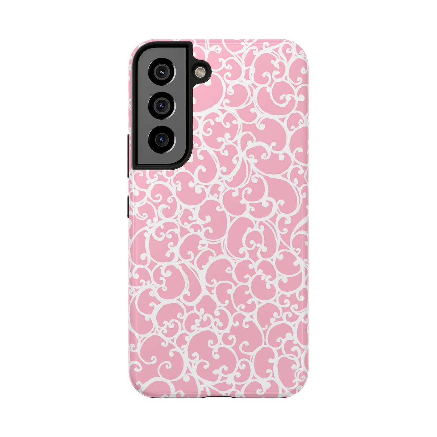 Scrollie Pink / White Phone Case