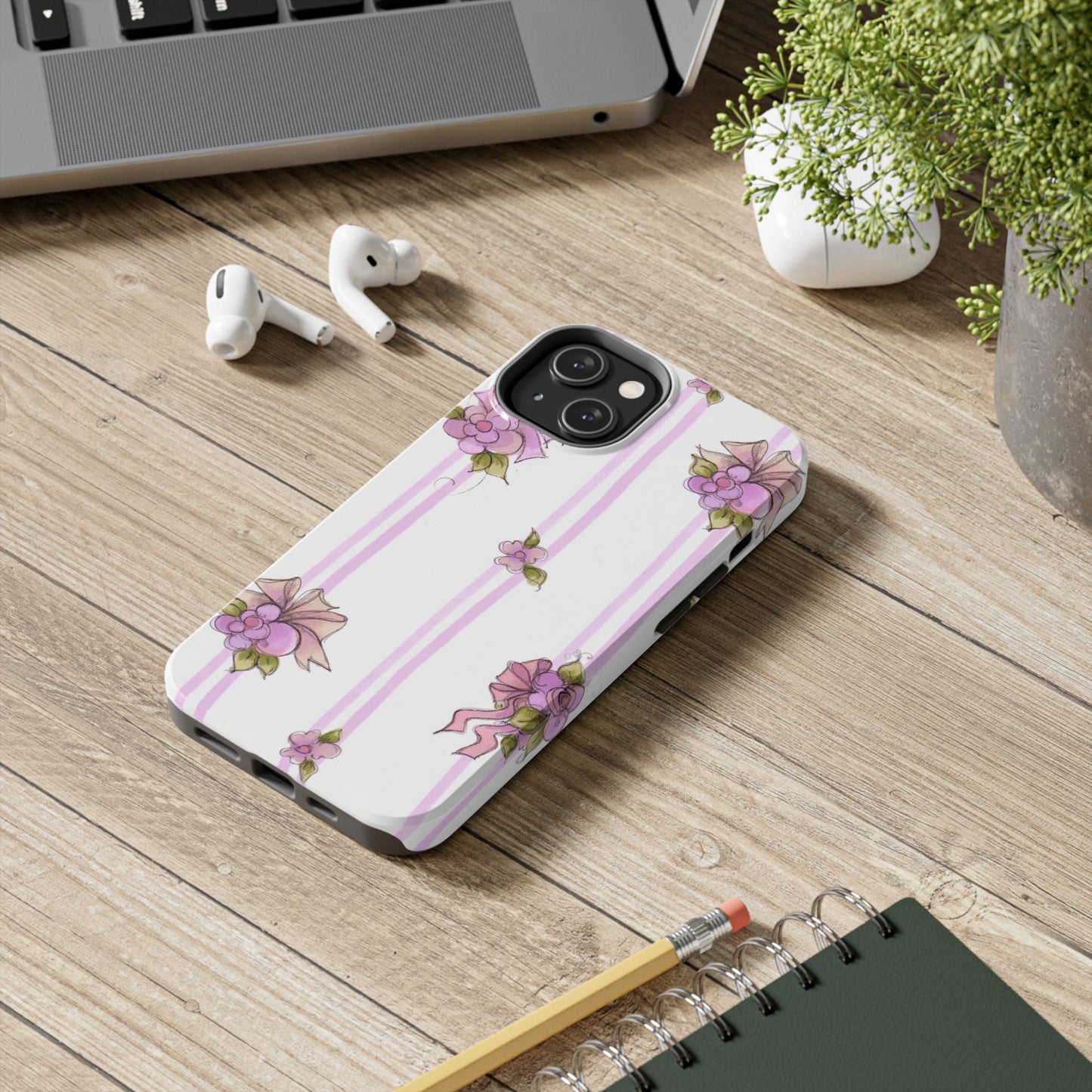 Flower Model Flower Stripe Phone Case
