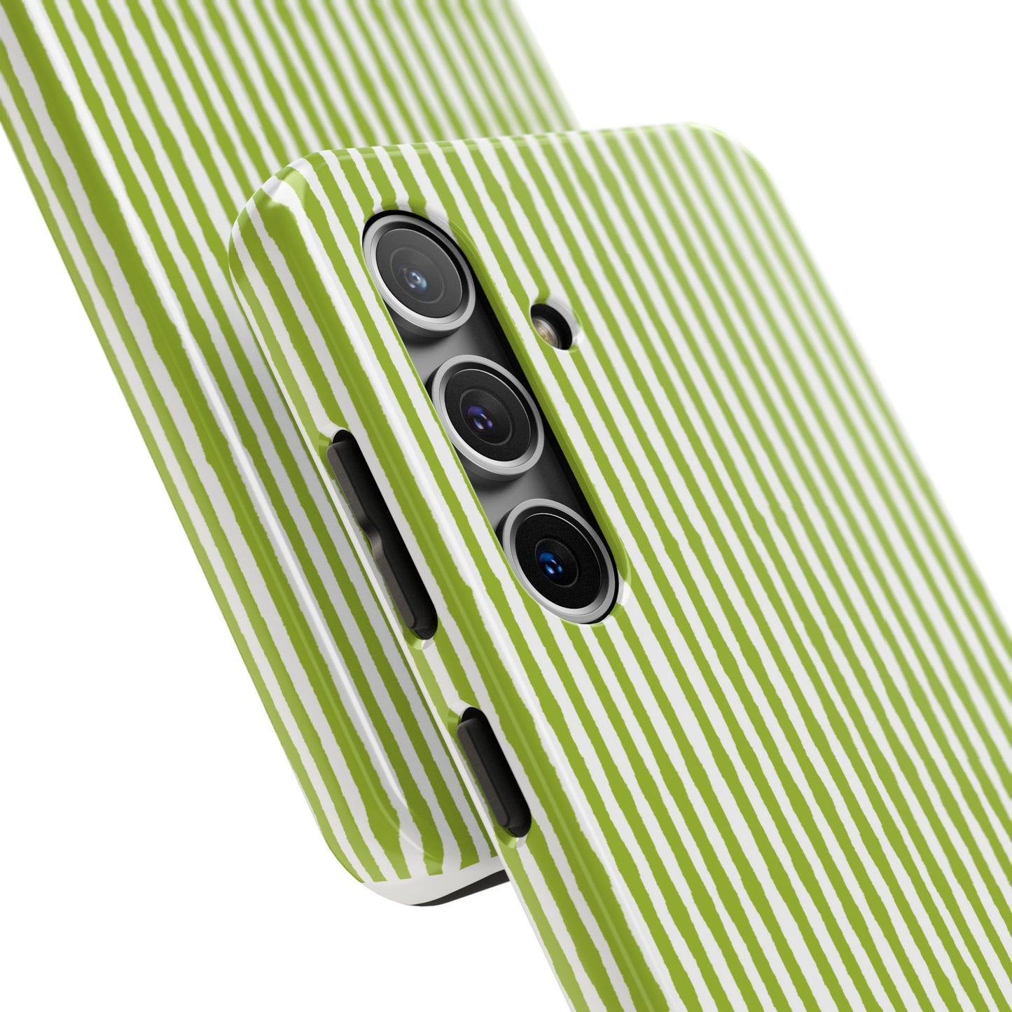 Lazy Stripe Green / White Phone Case