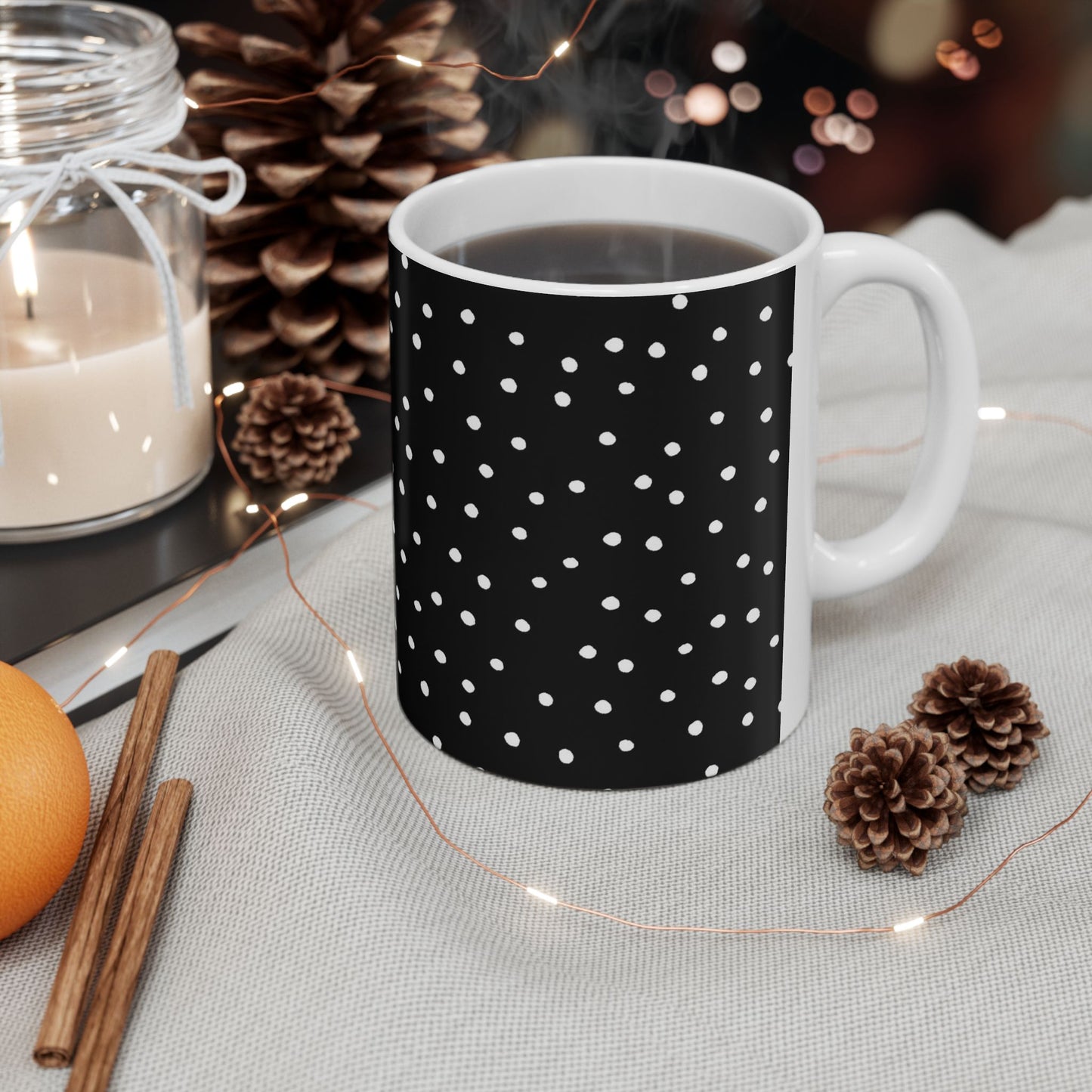 Dinky Dots Black / White Cup