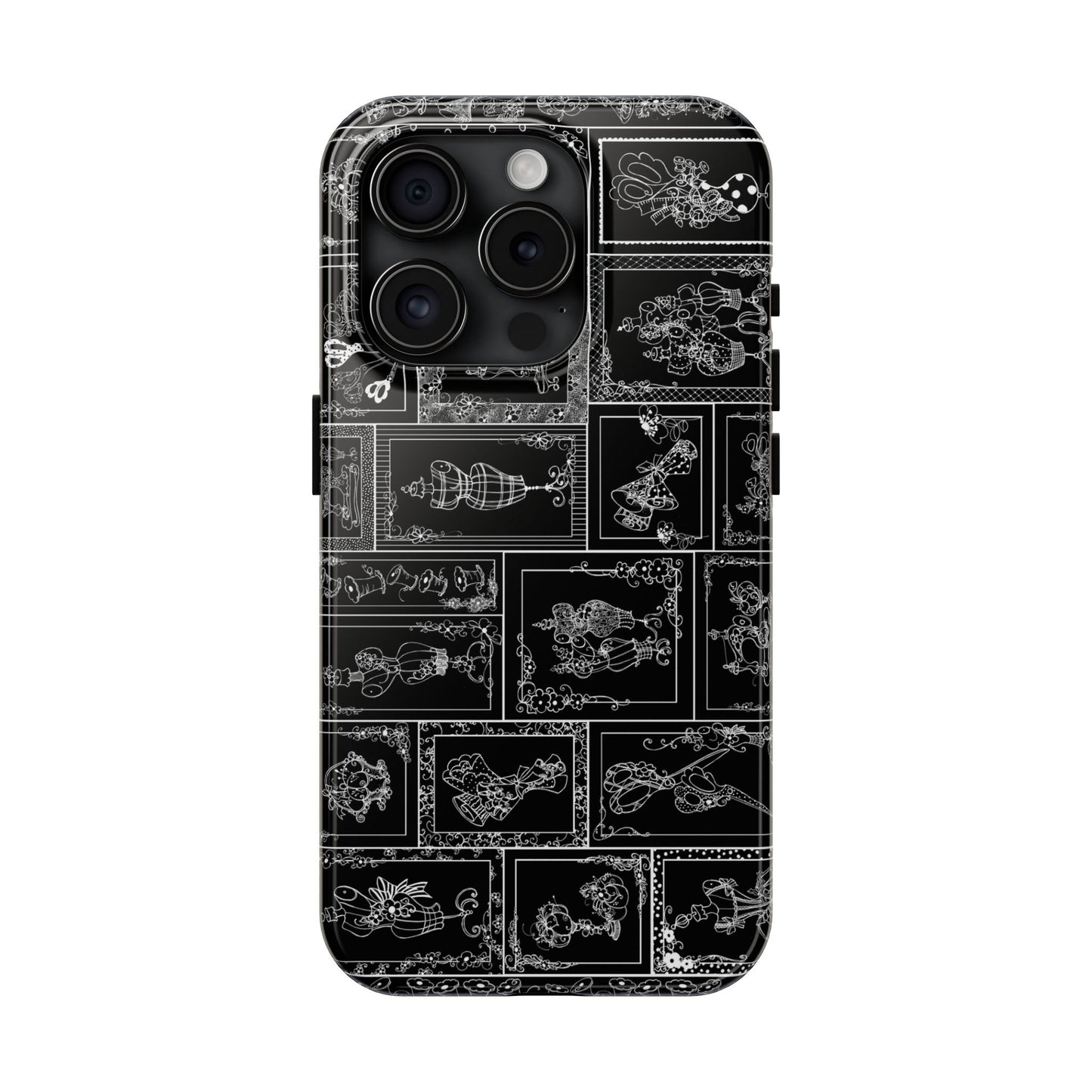 Sew Fancy Black Phone Case