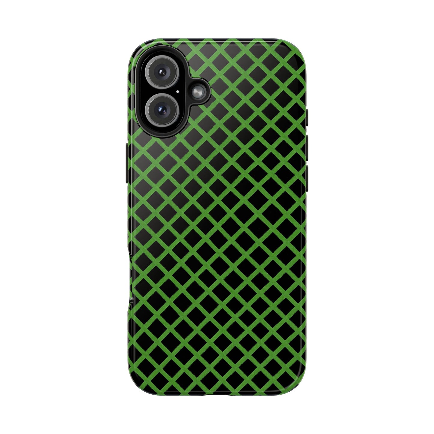 Trellis Green / Black Phone Case