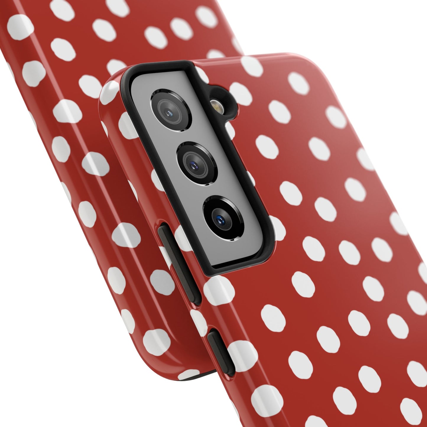 Jumbo Dots Red / White Phone Case