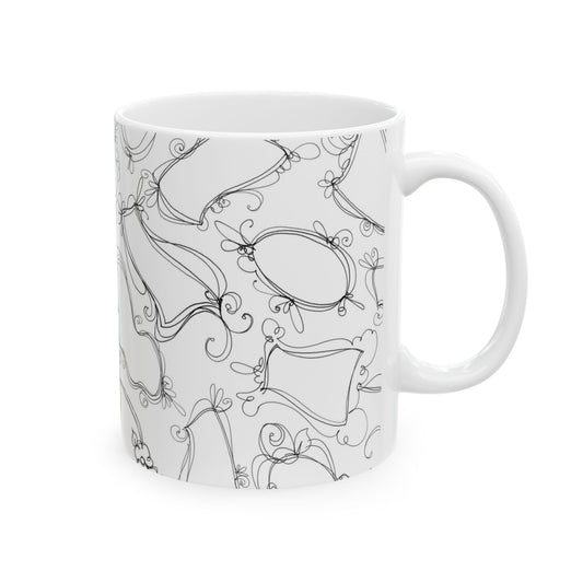 Fancy Frames White / Black Cup