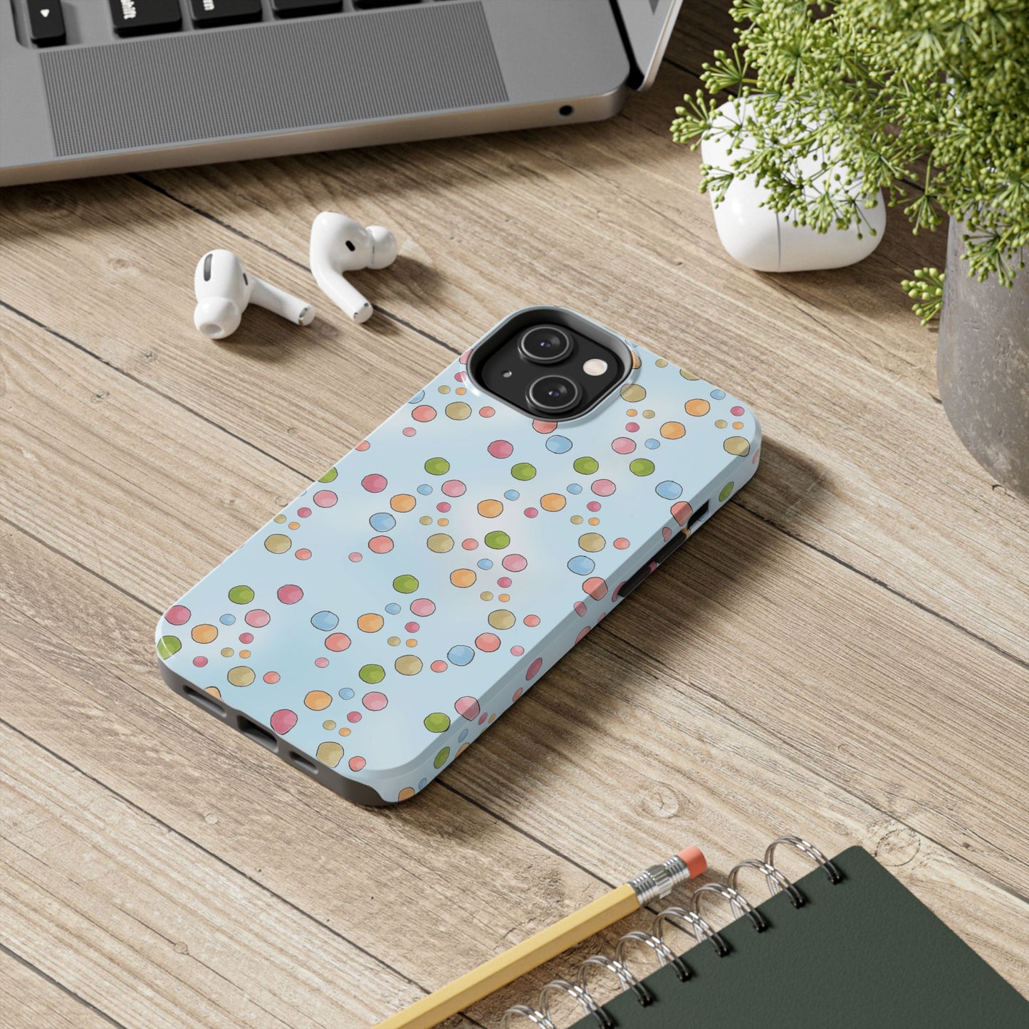 Clown Dots Blue Sky Phone Case