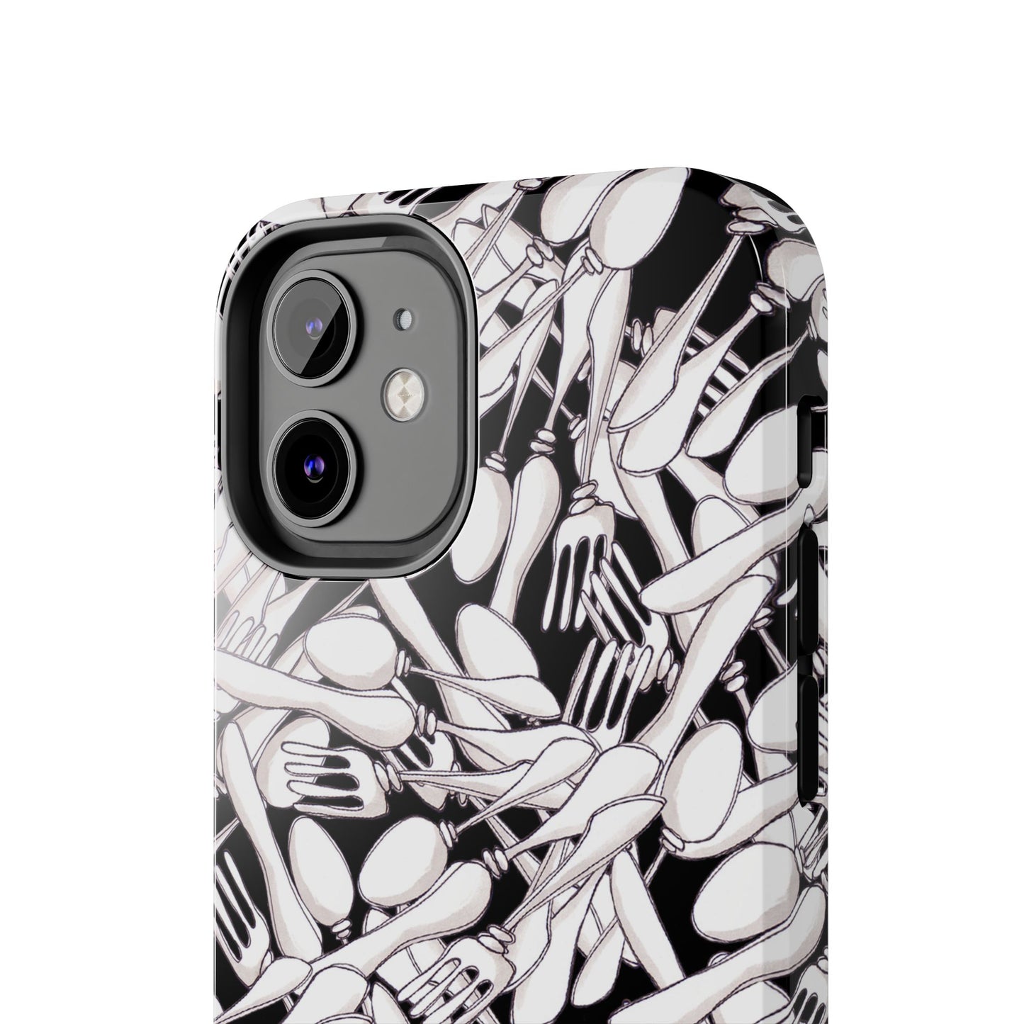 Silverware Wars Black Phone Case