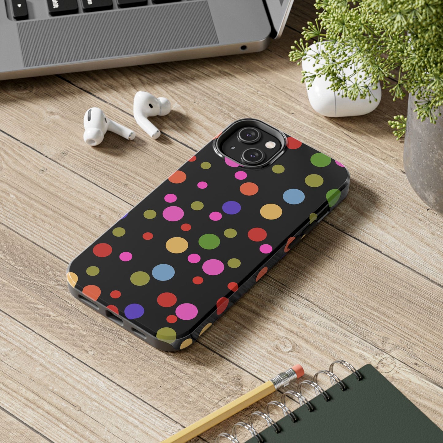 Dot Assortment Black Phone Case