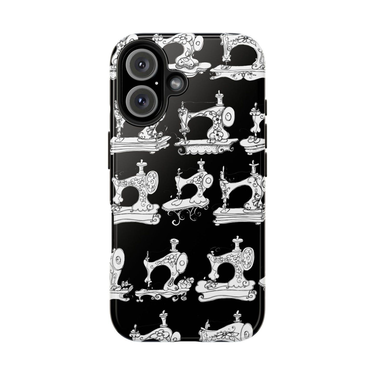 Sew Sew Black / White Phone Case