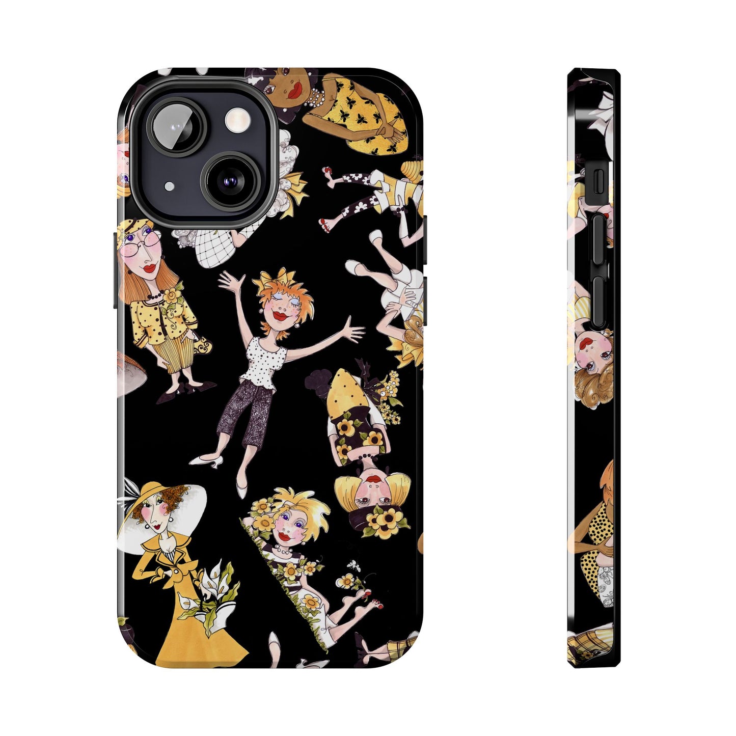 Bee Tossed Black Phone Case