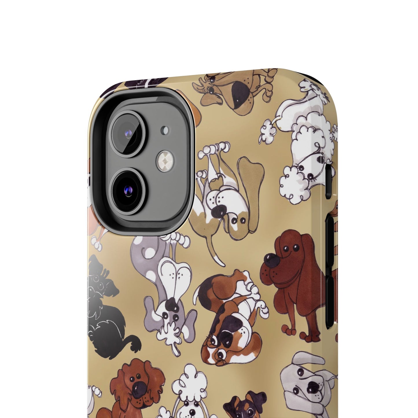 Tossed Doggies Tan Phone Case