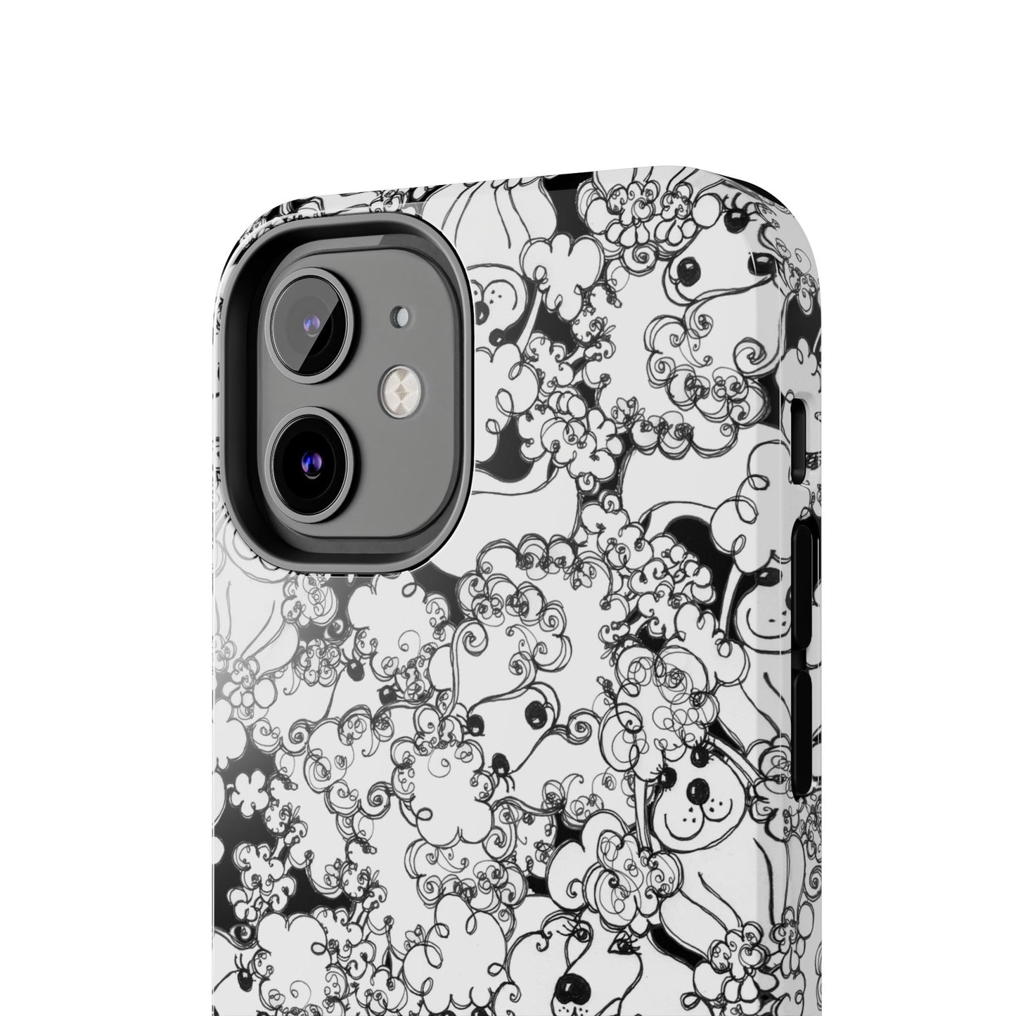 Poodle Party Black Phone Case